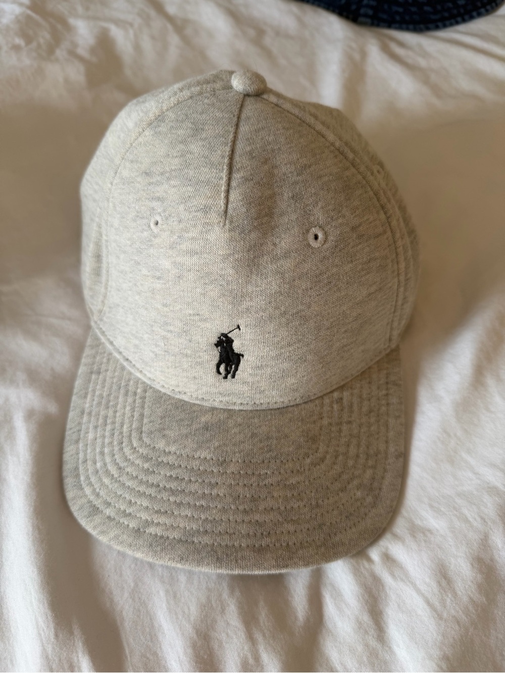 Polo by Ralph Lauren Light Gray Heather Baseball Cap with Black Logo